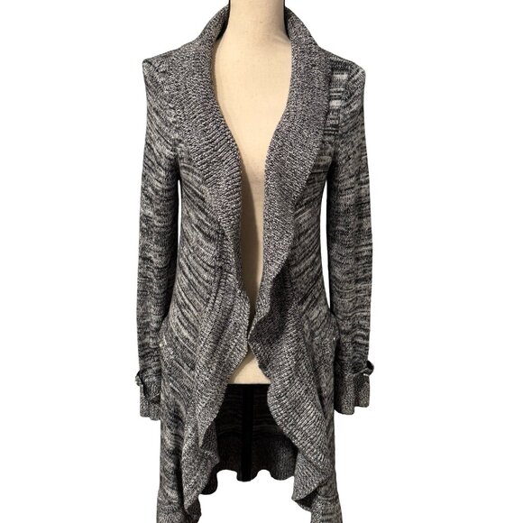 White House Black Market Black & White Cardigan Sweater Size M - Picture 1 of 4